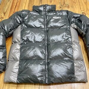 Polo by Ralph Lauren Down Puffer Jacket XL Gray Green 60% Down 40% Waterfowl